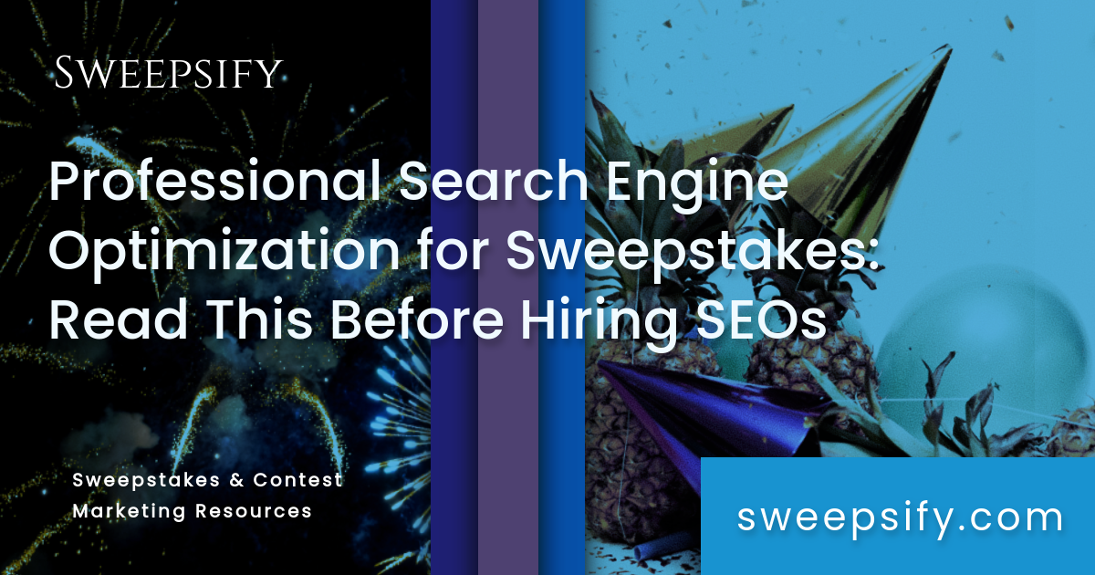 professional seo optimization for sweepstakes blog post title